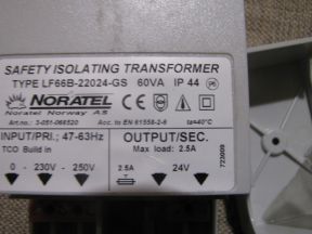 Трансформатор 220/24В noratel LF66B-22024-GS