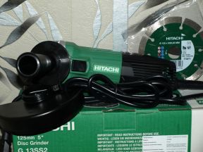 Болгарка Hitachi G13SS + алмазный диск Hitachi