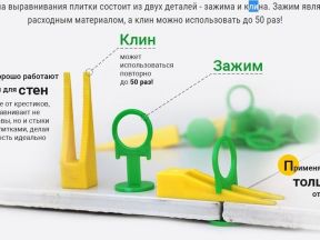 3D крестики система выравнивания плитки свп