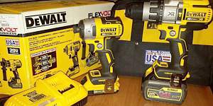 Новый dewalt DCK299 flexvolt (DCD996+DCF887)