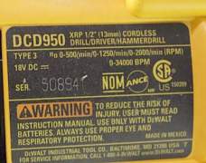 Перфоратор DeWalt DCD950 XRP 18вольт