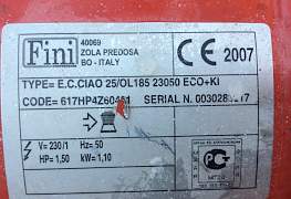 Электрокомпрессор Fini ciao 25/1850 в рабочем сост