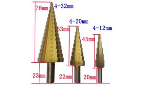 Сверло ступенчатое 3 шт