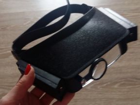 Очки радиомонтажника magnifier head strap w/lights