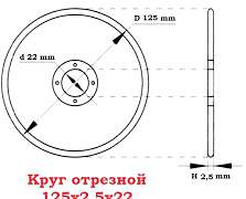 Круги отрезные 125х2.5х22 (3.0)