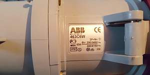 Кабельная розетка и вилка ABB 63 ампера