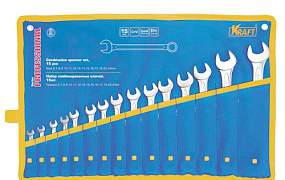 Набор комбинированных ключей kraft 15шт (6-24 мм)