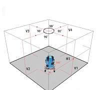 Лазерный уровень 9 линий с точкой отвеса