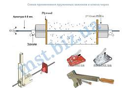 Зажим для арматуры, для опалубки