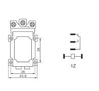 Реле силовое JQX-60F 60A 12в 24в 220в 240в