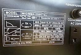 Сварочный инверторный полуавтомат migmma-250